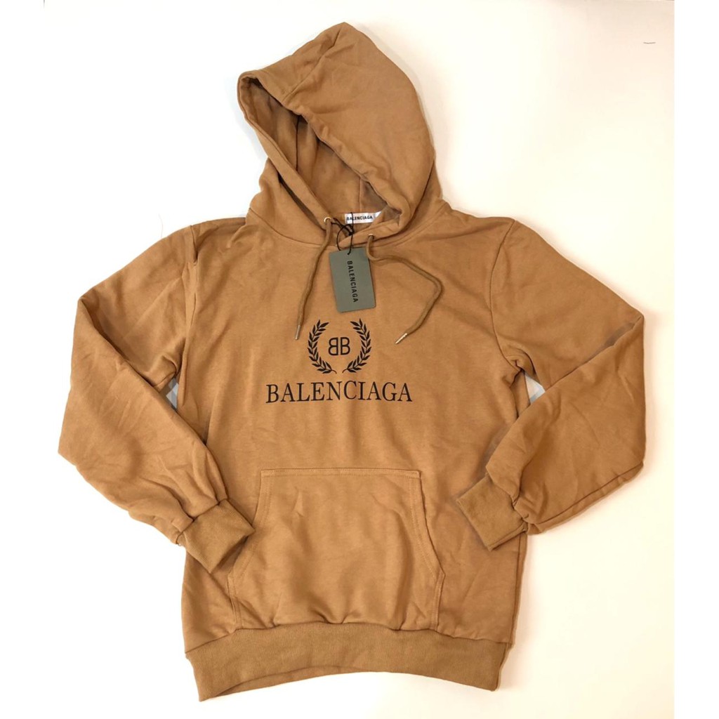 Jaket Hoodie Balenciaga Brown