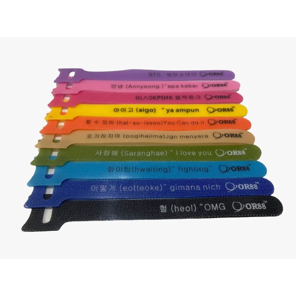 (P) Velcro cable / Cable Strap / Pengikat Kabel ties nylon OR88