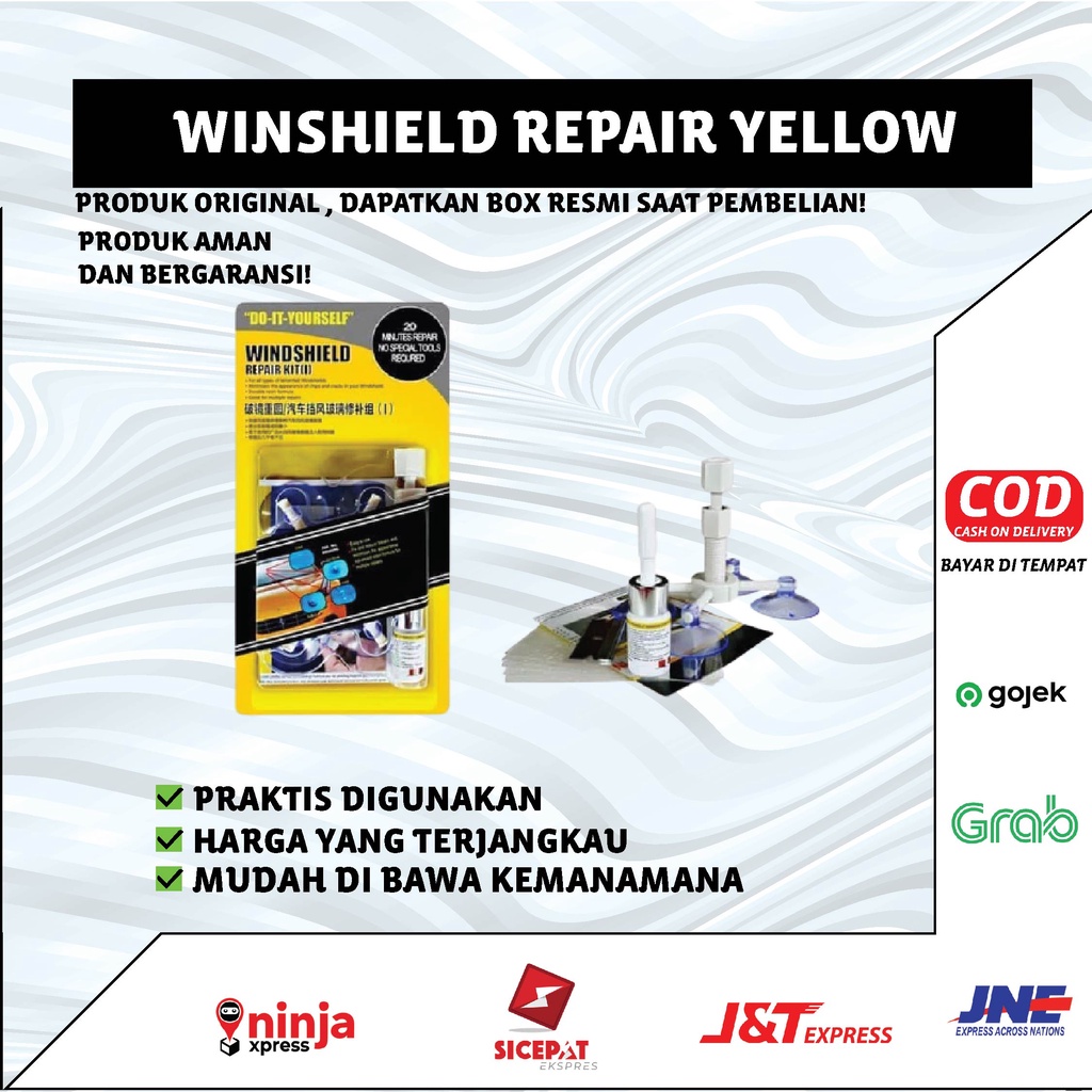 Obat Lem Kaca Mobil Hp LCD Retak Windshield Glass Repair Kit Sealent Perawatan Mobil WSK2