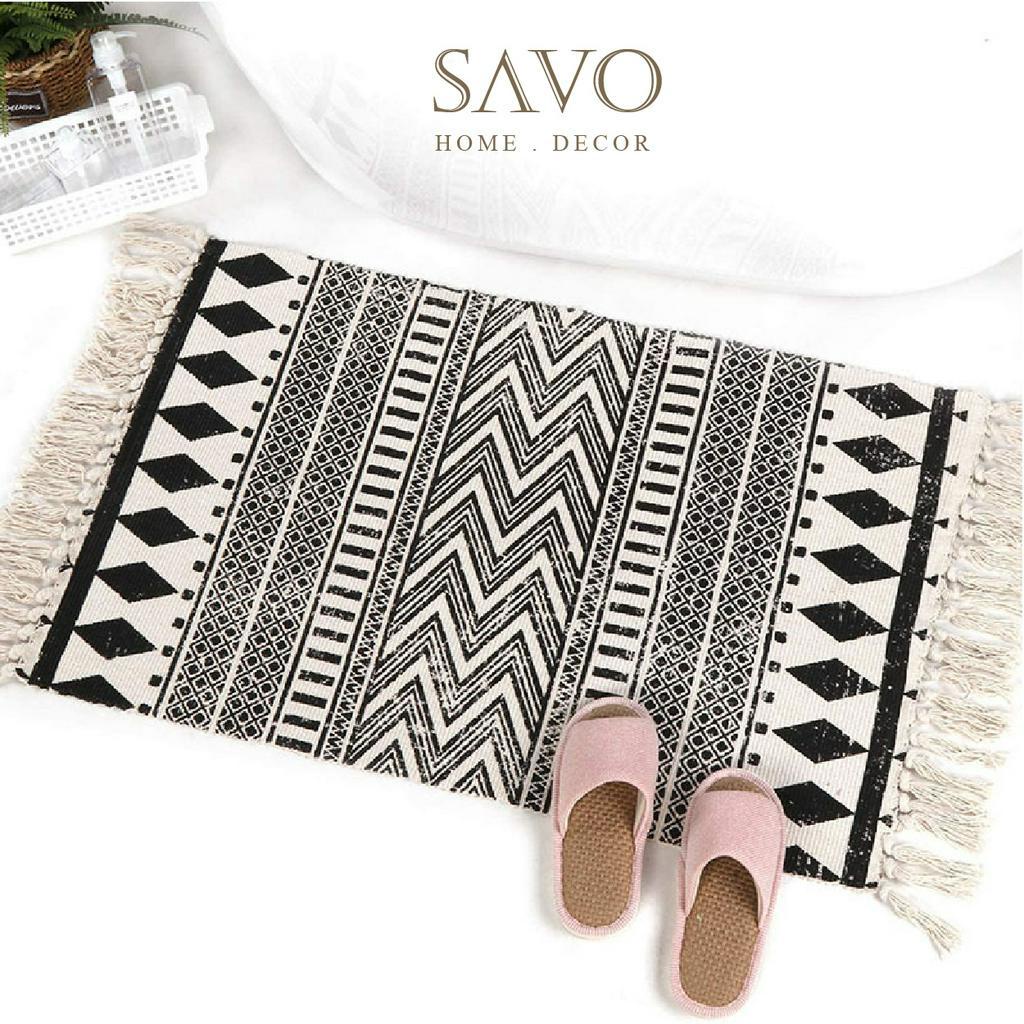 Karpet Rumbai / Bohemian Tassel Rug Carpet Scandinavian gaya Bali / sajadah