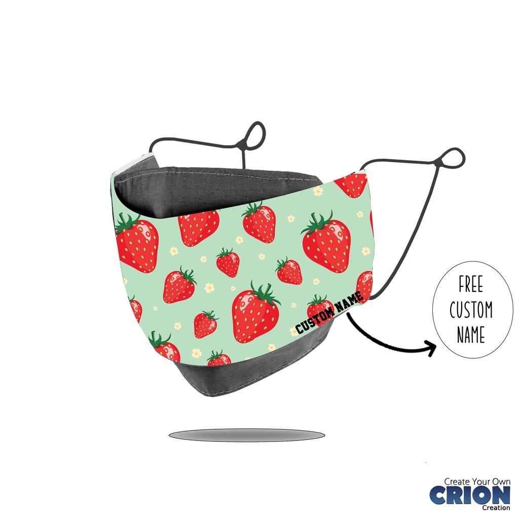 Crion - Masker 3d Full Face Cover Fruit Series - antibacterial