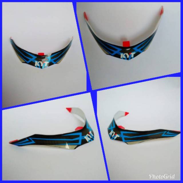 Spoiler KYT Falcon Carbon Blue Black / falcon carbon biru hitam