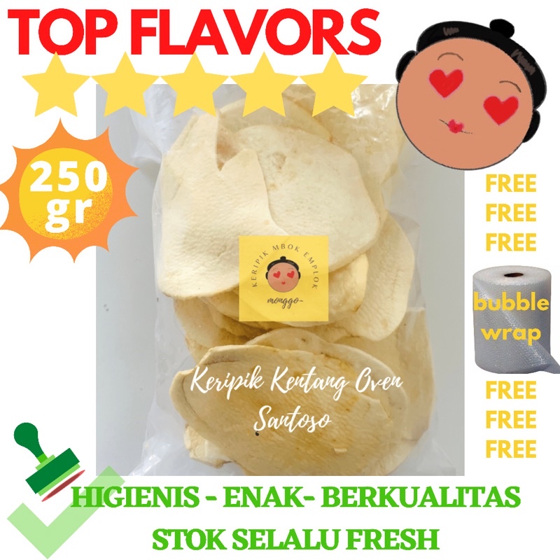 

KERIPIK KENTANG OVEN CAP SANTOSO POTATO CHIPS KHAS BATU MALANG CEMILAN LOW FAT