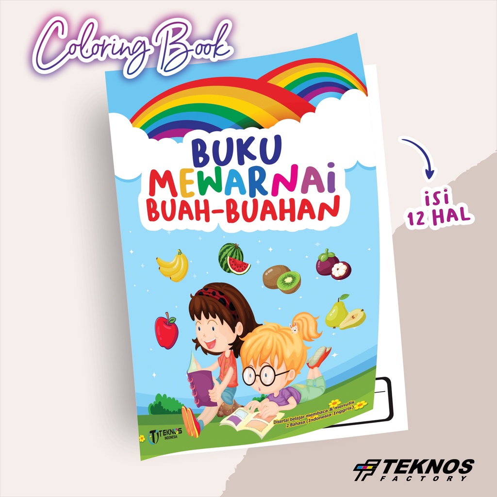 BUKU MEWARNAI BUAH BUAHAN - BUKU EDUKASI ANAK PAUD TK