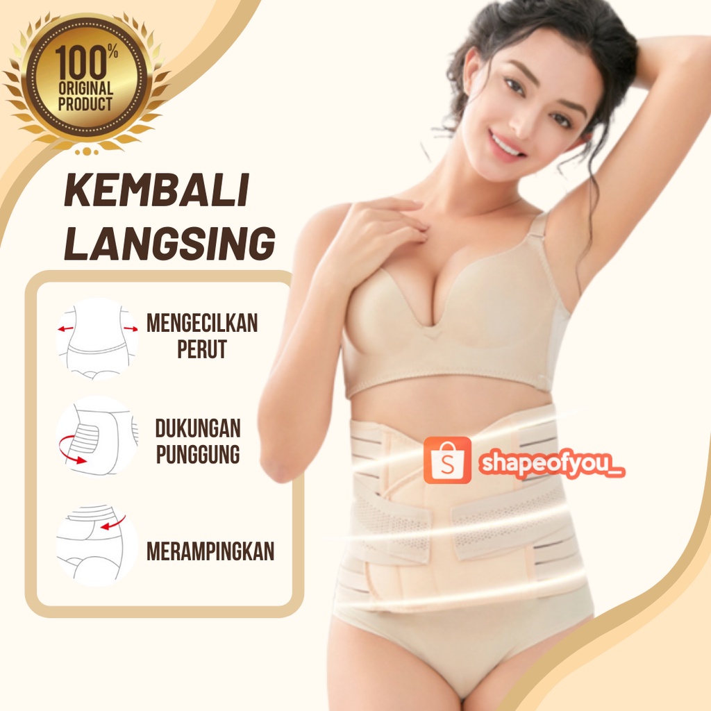 Korset Bengkung Stagen Gurita Lahiran Ibu Melahirkan Korset Pelangsing Pengecil Perut Buncit Melahirkan Postpartum Corset Premium Modern Korset Dobel Double Perekat Jumbo Korset Habis Setelah Operasi Sesar Cesar Caesar Tally Murah Grosir Ampuh Shapeofyou