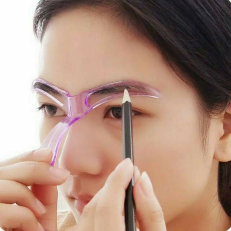 alat cetakan alis gagang eyebrow template