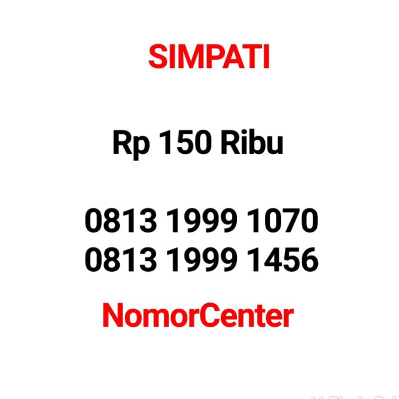 Nomor Cantik Simpati 1999 1070 Tengah Tahun 1999 Unik