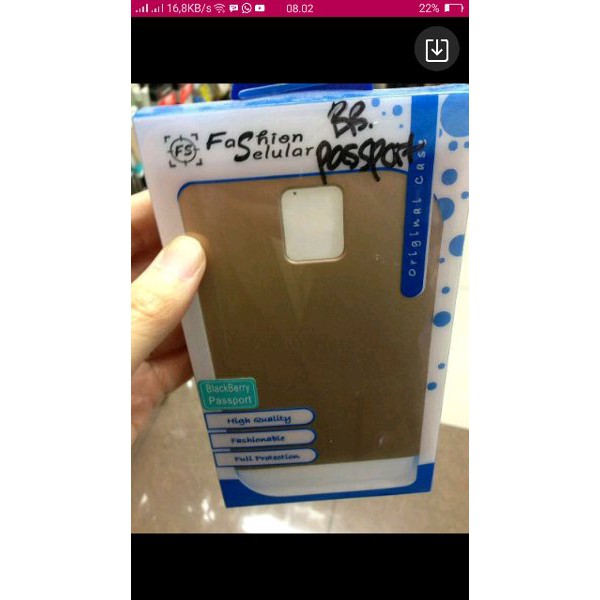 DIJUAL Fashion Selular Hard Cover Case BB Blackberry Passport Gold