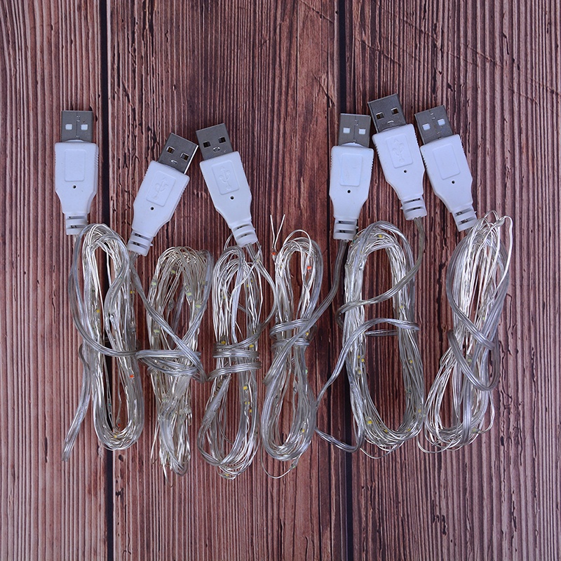 # Kaos T-Shirt Wanita Lengan Pendek Motif Print #3m Lampu Natal / Kabel 30 Led 20smd Panjang 2m Tenaga Usb Bahan Tembaga