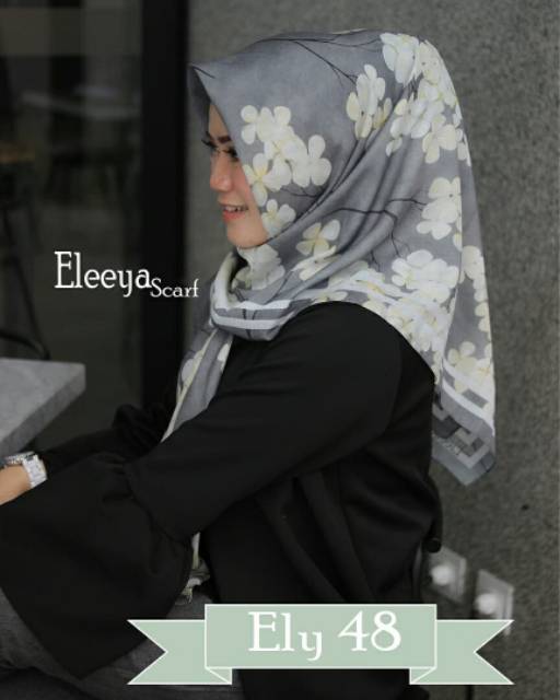 HIJAB SEGIEMPAT PRINTING II Eleeya scarf : ELY 48