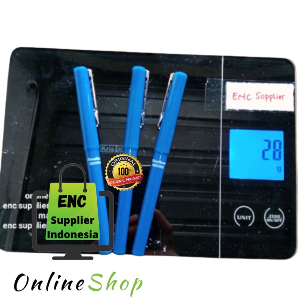 

prestige 1 buah pen bolpen top prestige fineliner biru TOP per pcs - enc.sup