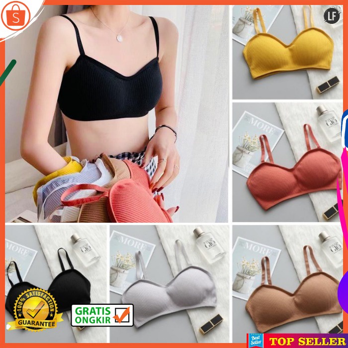 BH WANITA KOREA Tangtop KEKINIAN BRA SPORT Beha YOGA PAKAIAN DALAM Cewek TANPA KAWAT IMPORT A424