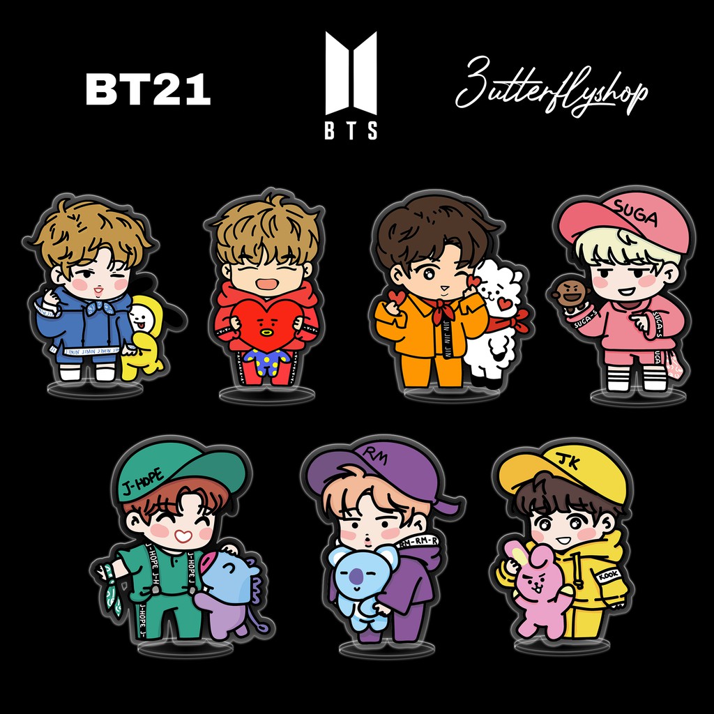 [STANDEE] BT.21 BTS akrilik panjangan hiasan meja figurin figure action PLR