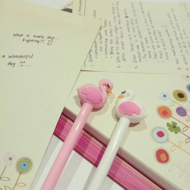 

Pulpen gel angsa pink putih swan flamingo couple pasangan souvenir pernikahan