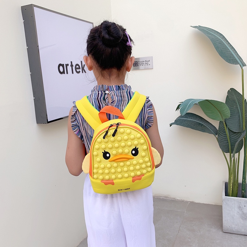 TweedyToys - Ransel Anak Pop It Hewan / Tas Backpack Pop it Anak Color