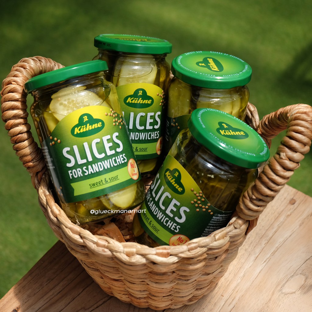 

Kuhne Gherkins Slice For Sandwich / Acar gerkin / Acar timun 330gr