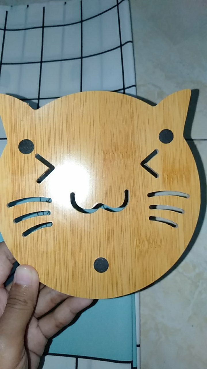 Tatakan Piring Tatakan Panci Panas Kayu Karakter