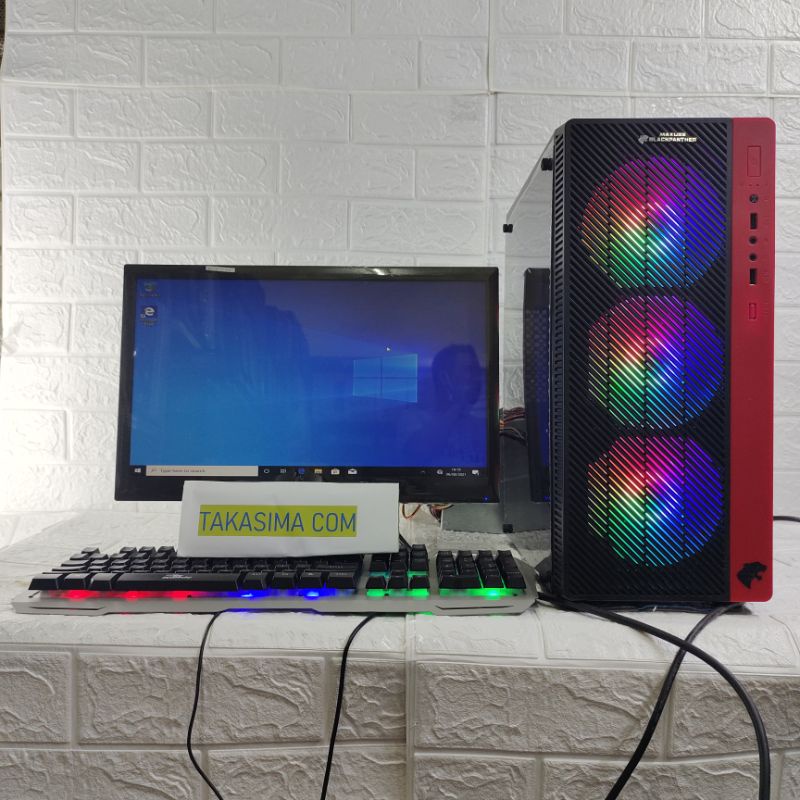 pc gaming core i5 10400f vga gtx 750ti 4gb led 19 in