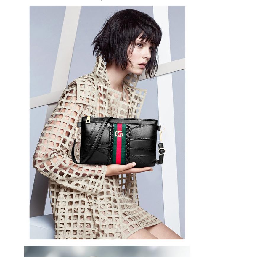 Ω Satu7an T199 Tas Selempang Wanita Kulit Sintetis Clutch Bag Elegant ☟