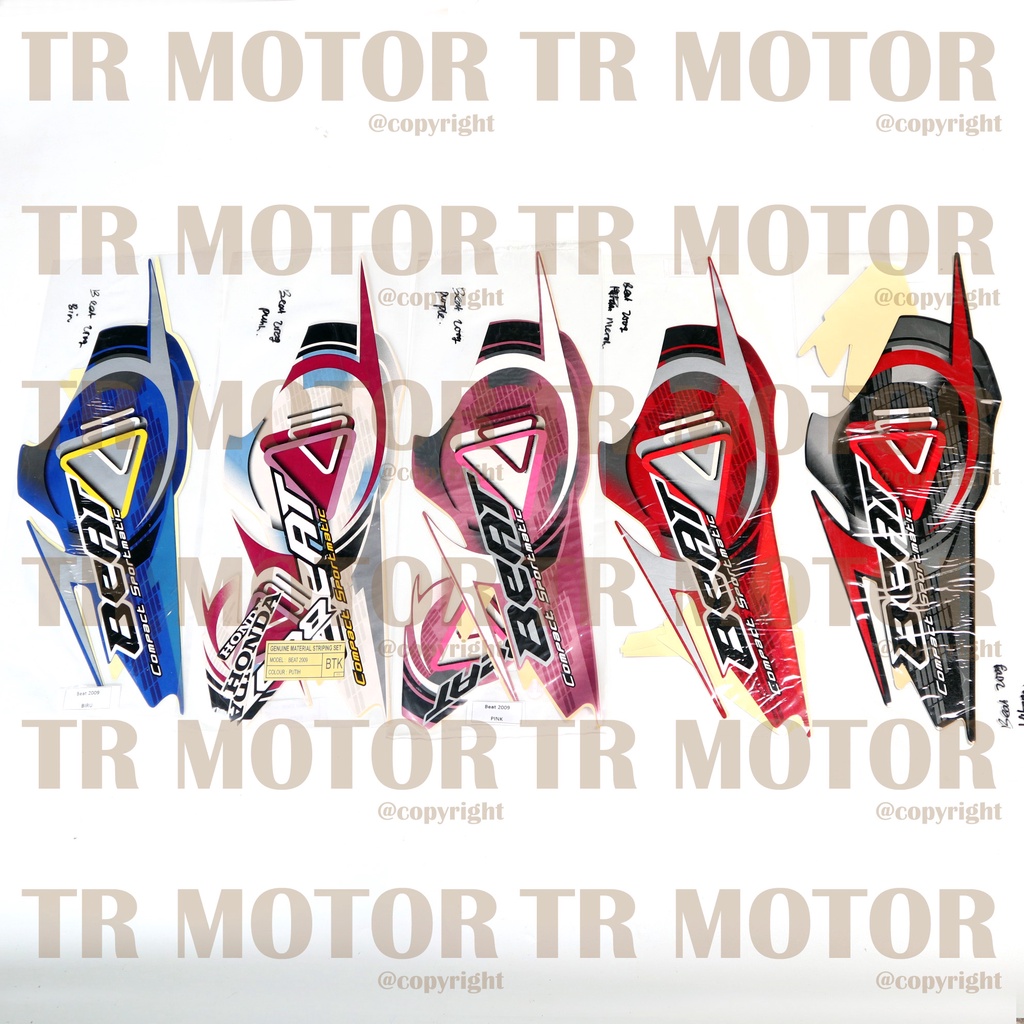 Stiker Motor Beat 2009 Karbu Sticker Striping Full Body Motor