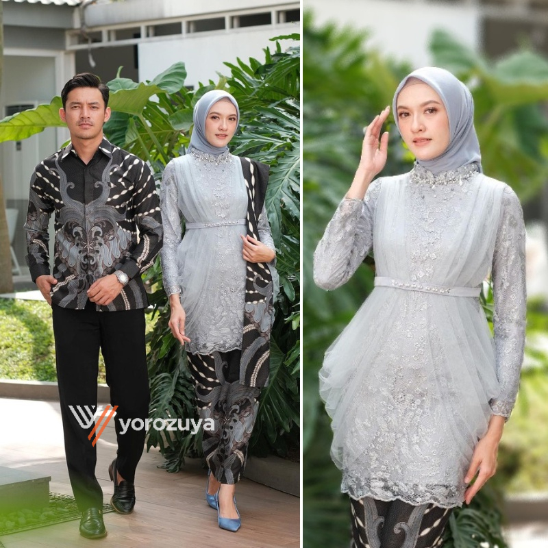 Kebaya Couple Modern Kebaya Lamaran Wisuda Baju Tunangan Batik Brukat Terbaru Baju Couple Kondangan 