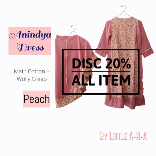 Anindya Dress Gamis Anak By Little ARA