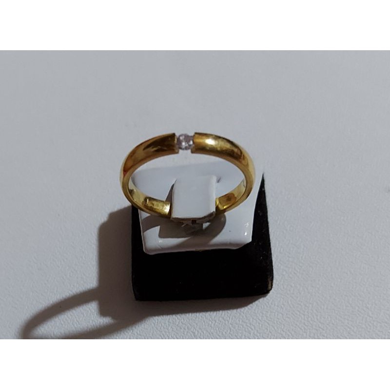 Cincin Titanium/Cincin Couple Titanium/Cincin Titanium Mata Warna Gold