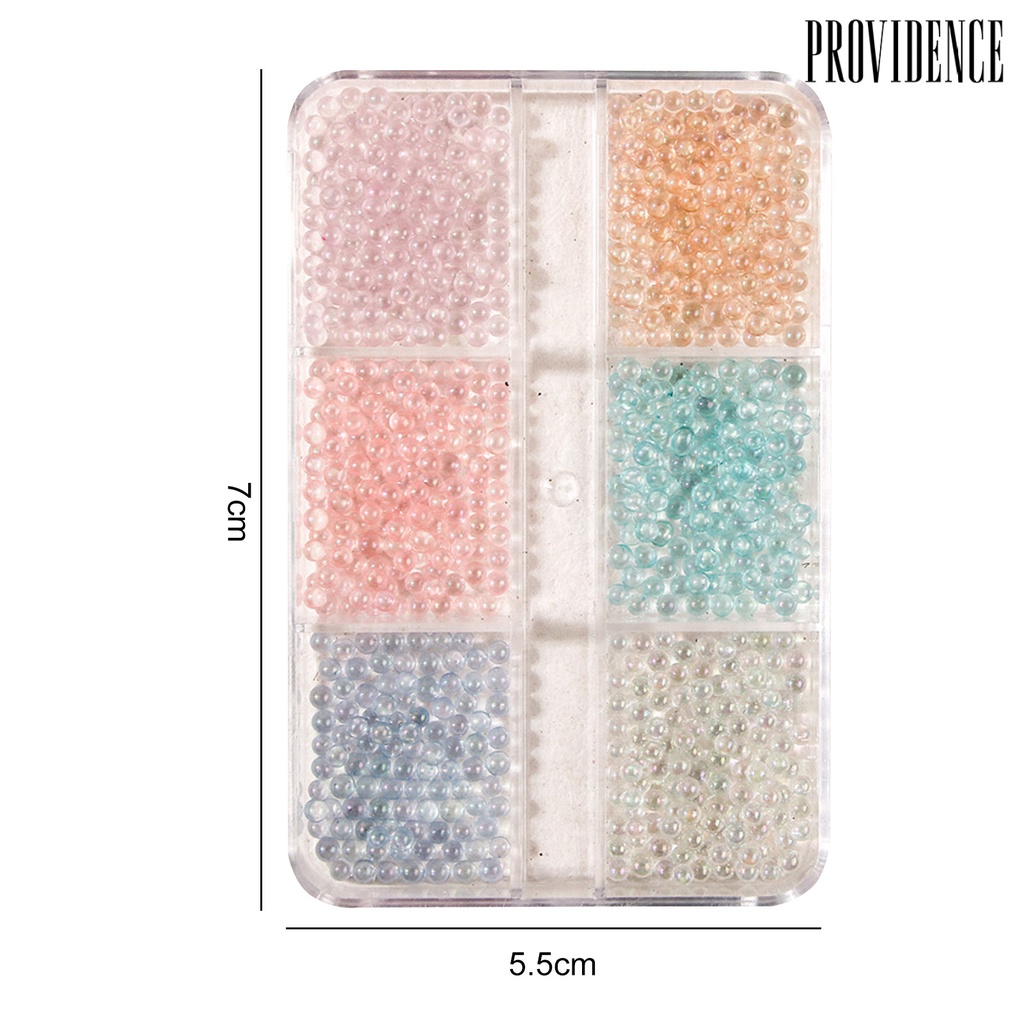 Providence 1 Kotak Manik-Manik Kaca Aneka Ukuran Warna-Warni Untuk Dekorasi Manicure