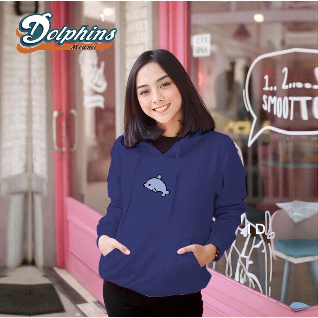 Lilipop.id Sweater Wanita Dolphin Hoodie Jumper