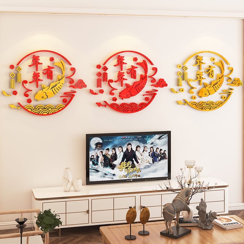 READYSTOK STIKER AKRILIK IMLEK NIAN NIAN YOU YU TEMPELAN AKRILIK DIY NUANSA IMLEK NUANSI HOKI CHINES