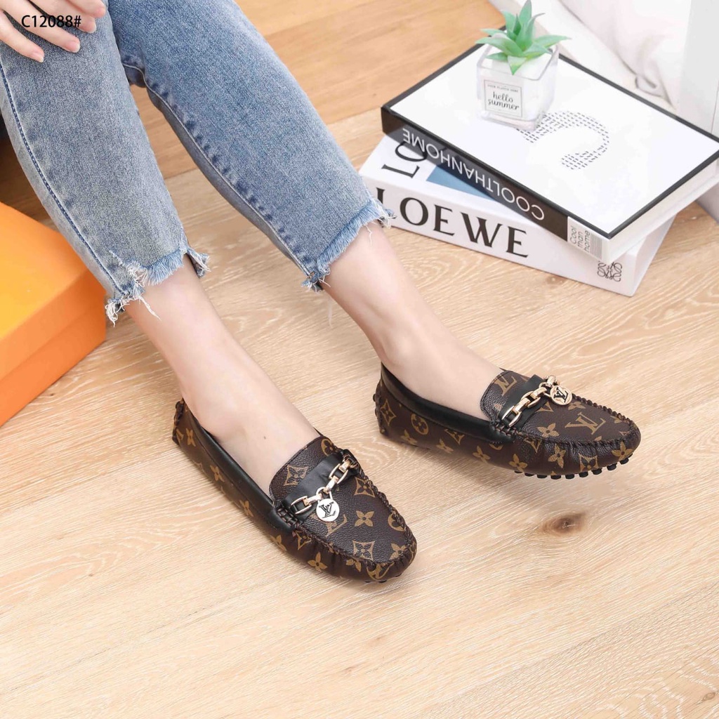 Logo Loafers Flat Shoes C12088#