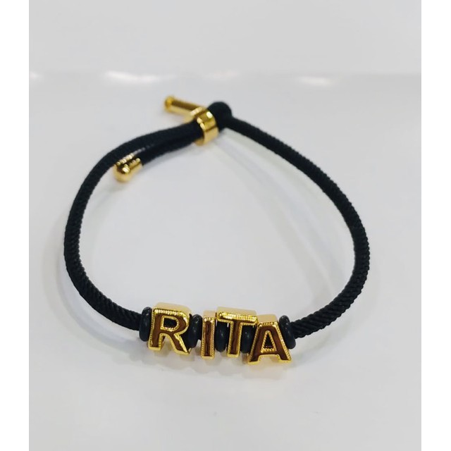 New Item! Gelang nama gelang inisial gelang tali hongkong gelang alphabet Baru!