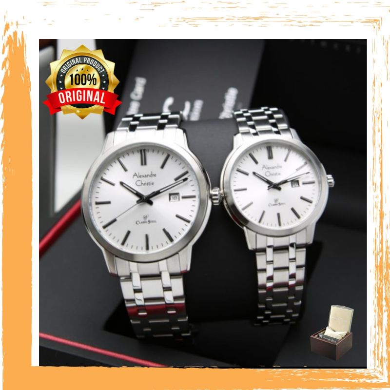 Jam Tangan Pria & Wanita Couple Alexandre Christie AC8657/AC8657 Original
