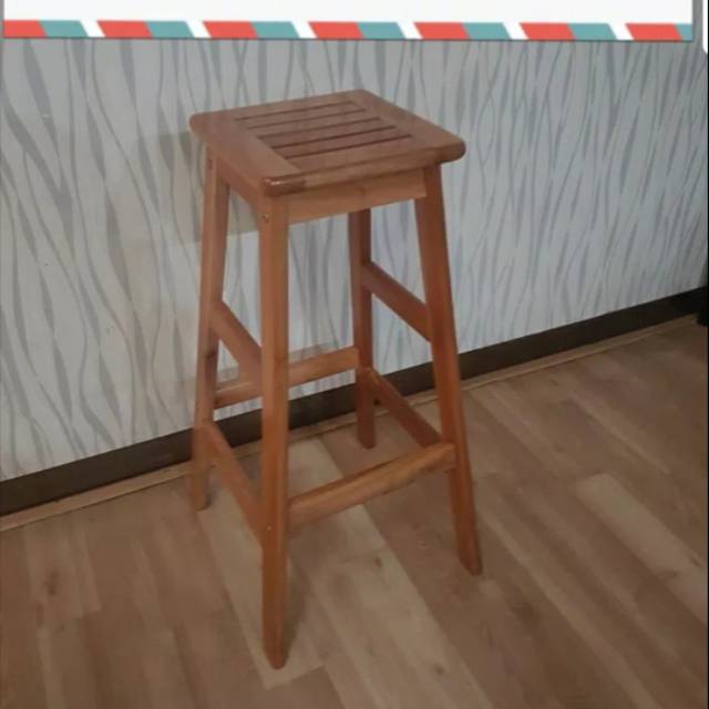 Kursi bar kayu Kursi tinggi Kursi counter uk  tinggi 75cm