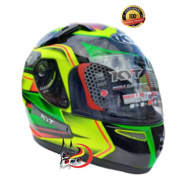 HELM/KYT/HELM KYT K2 RIDER SUPER FLUO SERI 2 CARBON YELLOW GREEN/ HELM KYT K2 RIDER #2