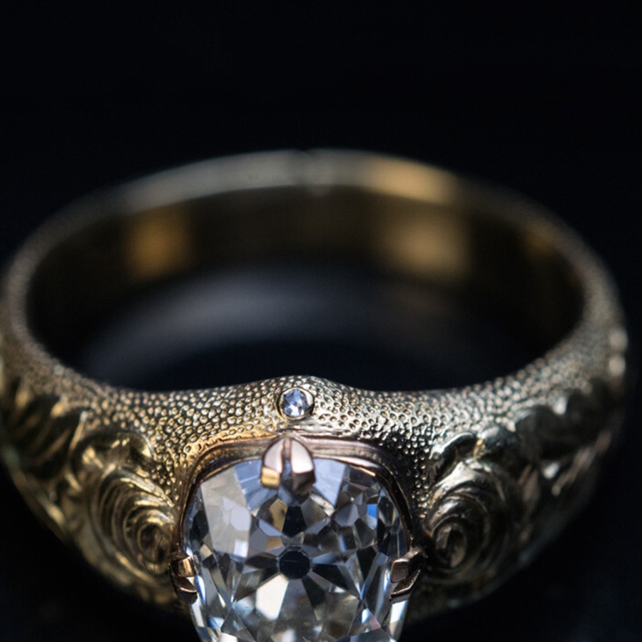 Pola Patung Bunga Mawar Cincin Baja Titanium Emas Berlian Kristal Perhiasan Fashion Pria Wanita Pernikahan Rings
