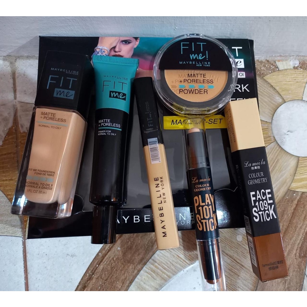 Paket Kosmetik Maybelline 6 In 1 / Paket Makeup  Set Varian Lengkap