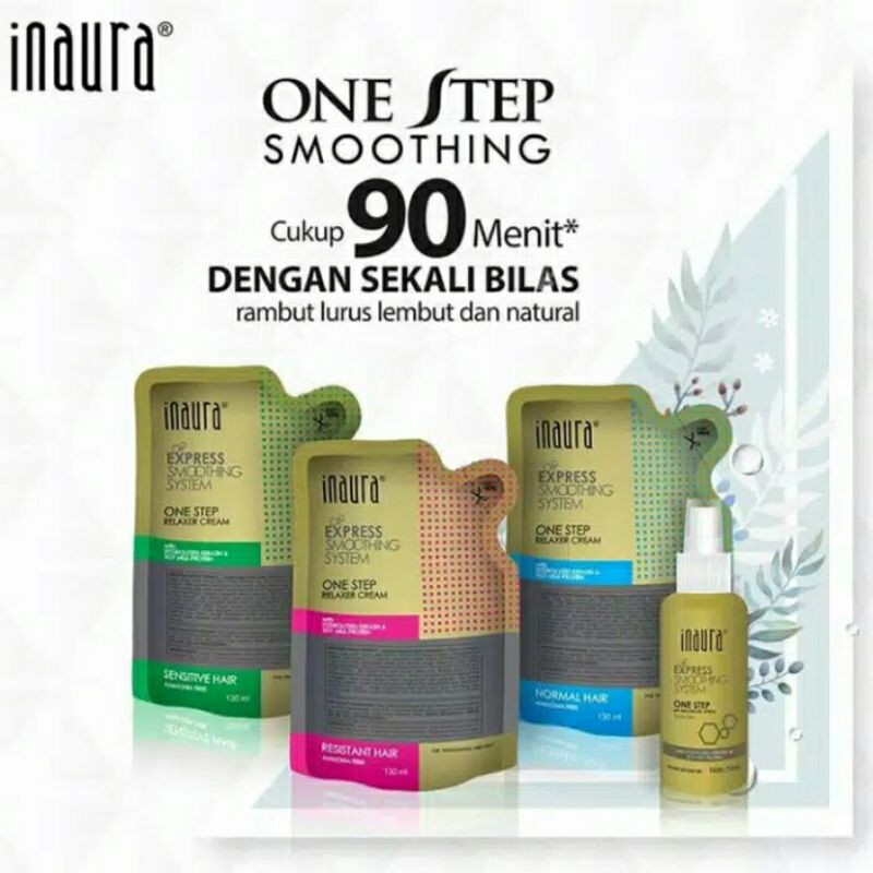 INAURA ONLY ONE STEP || SMOOTHING INAURA || REBONDING INAURA || ONE STEP INAURA || OBAT PELURUSAN RAMBUT||KERATIN RAMBUT