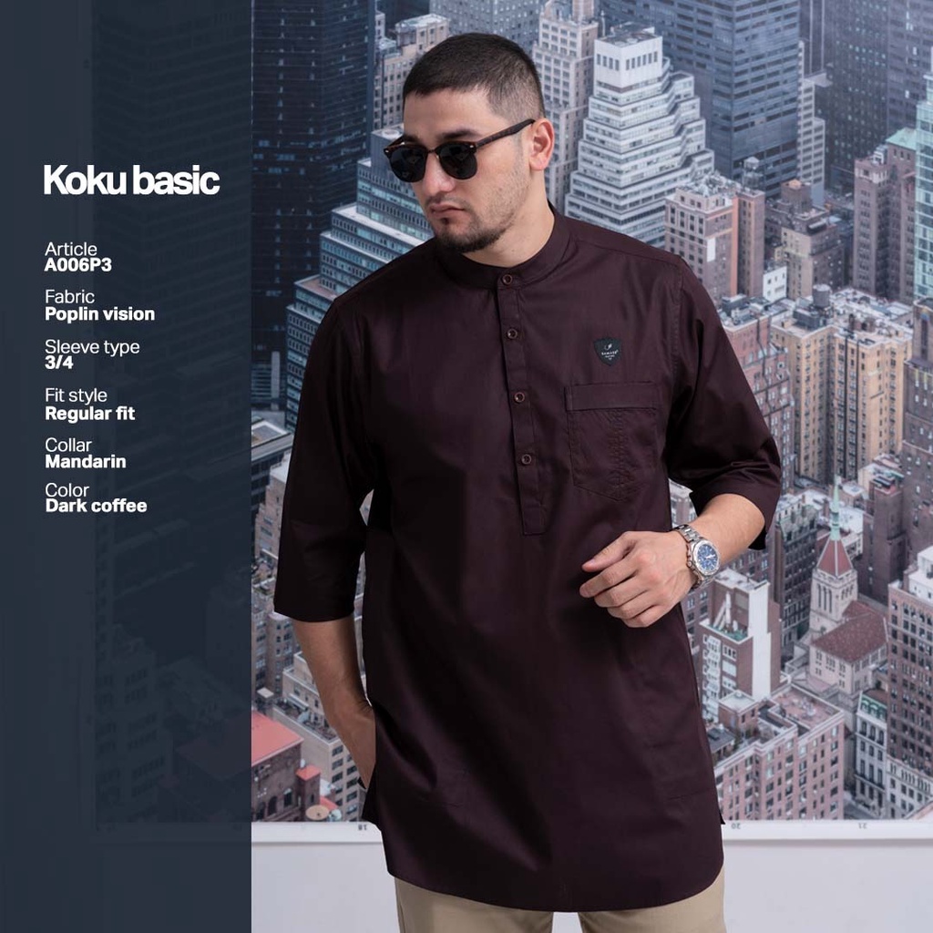 Samase Koku Koko Kurta  Basic Lengan 3/4 A006P3