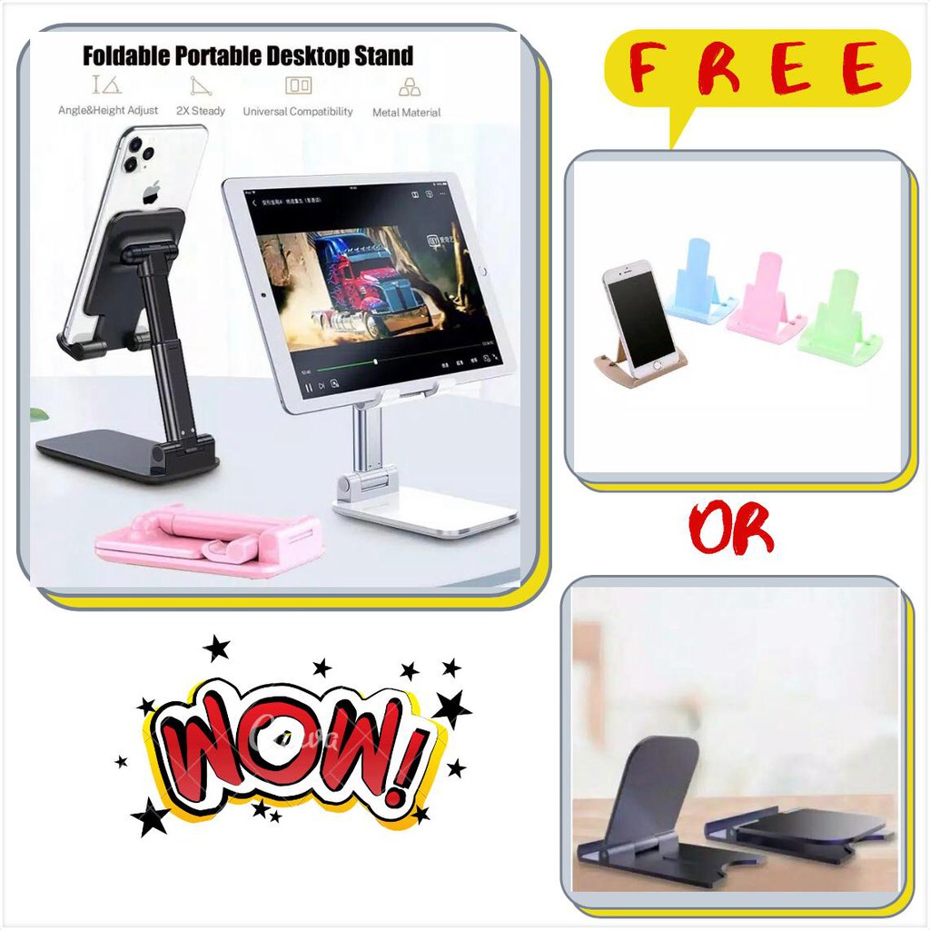 SALE COD - Dudukan Ponsel Lipat / Sandaran Hp / Docking Hp / Stand holder Aksesoris Hp