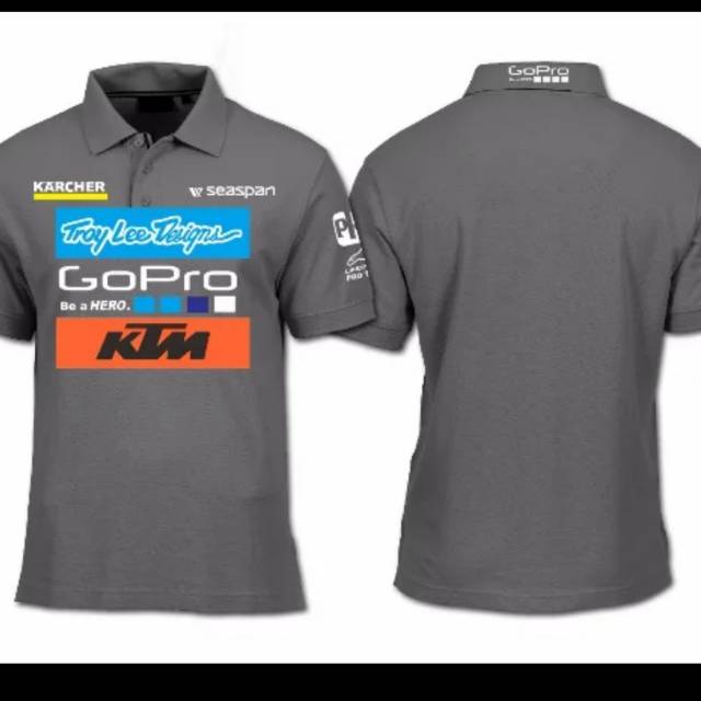 Polo shirt GOPRO Camera Baju Polo KTM Kaos Kerah KTM Kaos Motor KTM  Kaos Camera Gopro