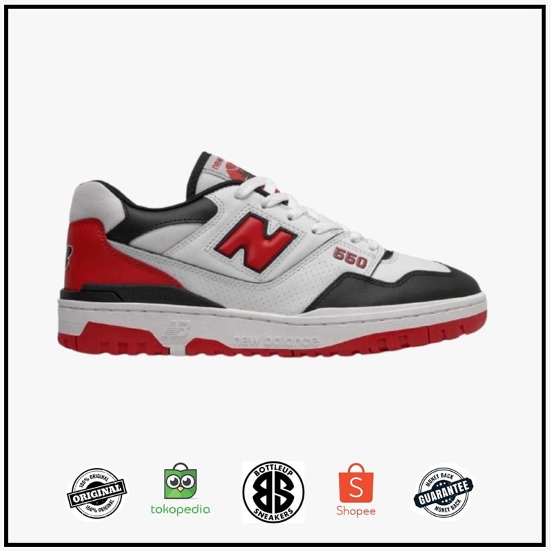 NEW BALANCE 550 WHITE RED BLACK