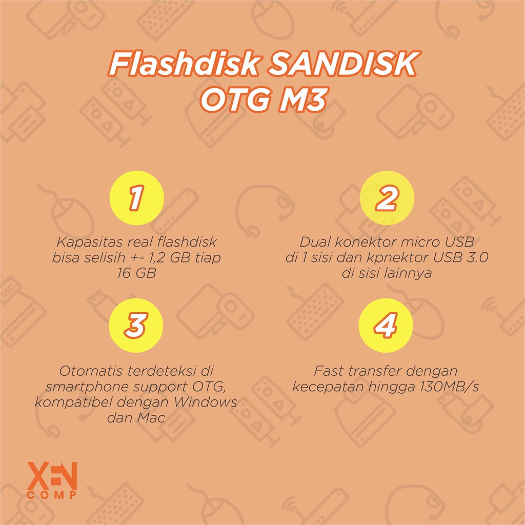 Flashdisk Sandisk OTG M3 Dual Drive 16GB USB 3.0