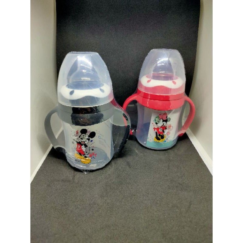 Lusty Bunny Wide Neck Bottle Mikey Minnie With Handle  Lusty Bunny Botol Susu Wide Neck Mikey Minnie