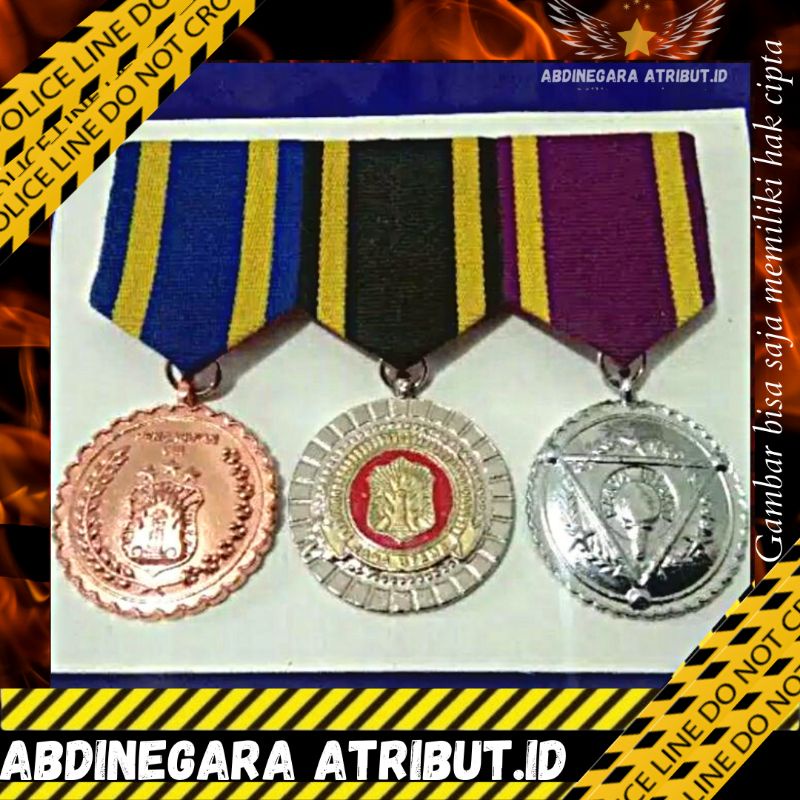 Satya lencana PDU set 8 tahun Yana utama karya Bhakti COD perlengkapan polri Abdinegara atribut poli