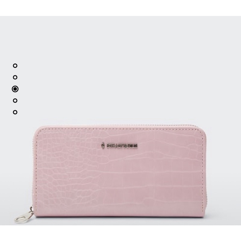 Dompet Wanita Stradivarius Zip Wallet Pink Croc dompet stradivarius sale