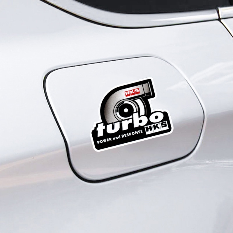 HKS Modifikasi Stiker Mobil Turbo Reflektif Stiker Aksesoris Eksterior Mobil