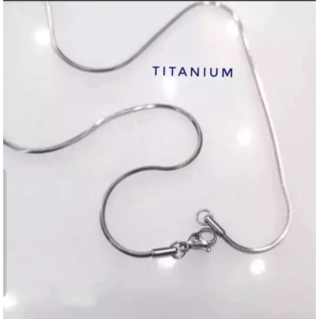 KALUNG BELUT BULAT SILVER TITANIUM