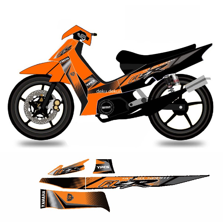 Stiker Striping F1zr Variasi Orange Model Malaysia Shopee Indonesia