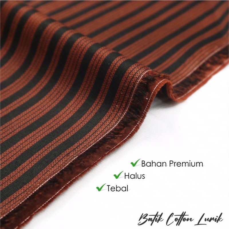 [TERBARU] BATIK KATUN LURIK TRADISIONAL PER 0.5M BATIK COTTON PREMIUM GARIS LURIK TYPE A &amp; B BY JENGGOLO